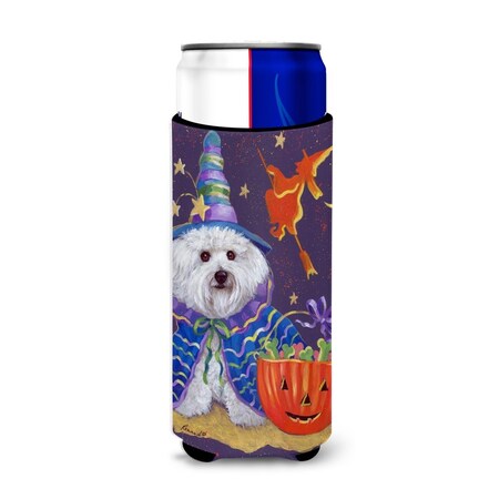 Carolines Treasures 12 oz Bichon Frise Boo Halloween Ultra Hugger for Slim Cans PPP3020MUK